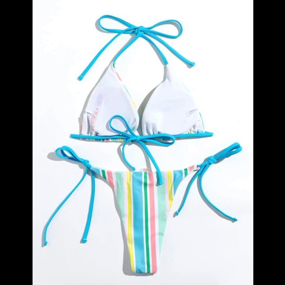 Striped Candy Bikini Set - Picture 2 of 6